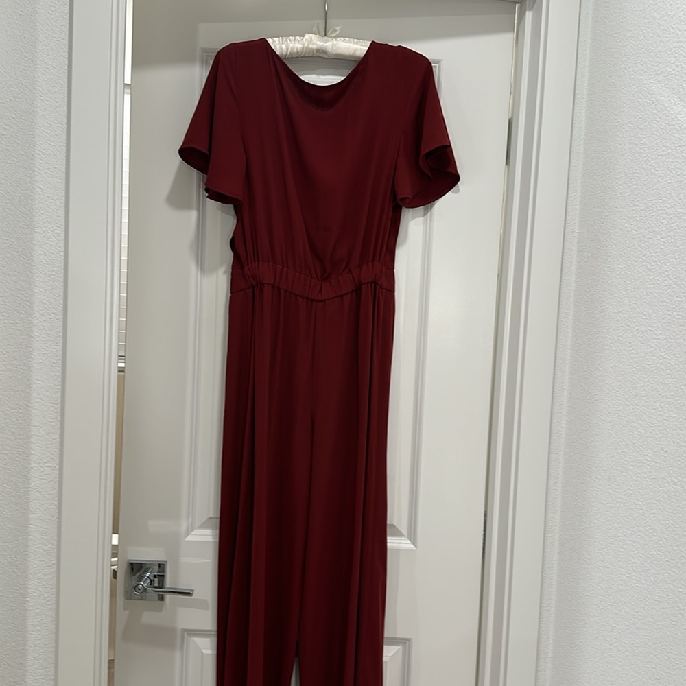 Leith, Red Jumpsuit - Picture 2 of 3